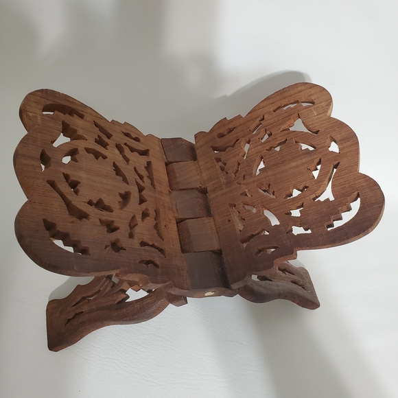 Handcrafted Wooden Book or Bible Stand - Picture 3 of 5